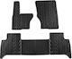 Apesan Set of Front and Rear Mats 4pcs for Land Rover Discovery 2017+ Black