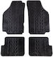 Apesan Set of Front and Rear Mats 4pcs for Lancia Ypsilon 2003-2011 Black