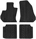 Apesan Set of Front and Rear Mats 4pcs for Fiat 500L 2012+ Black