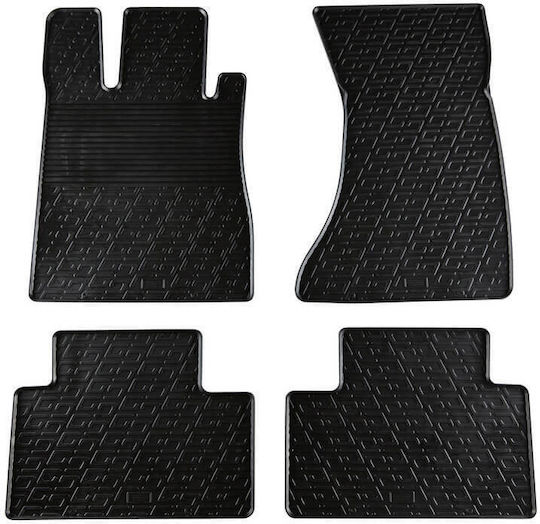 Apesan Set of Front and Rear Mats 4pcs for Mercedes-Benz S 1998-2005 Black