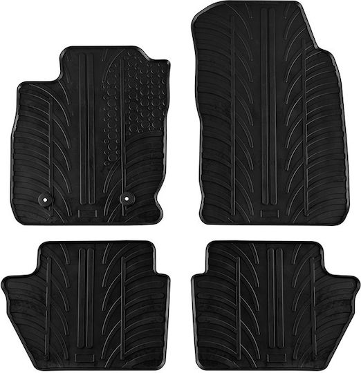 Apesan Set of Front and Rear Mats 4pcs for Ford EcoSport 2017+ Black