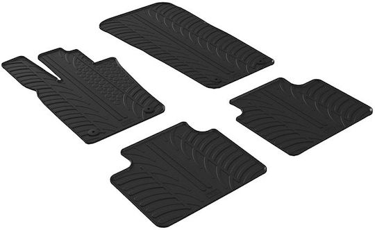Apesan Set of Front and Rear Mats 4pcs for Porsche Panamera 2016+ Black