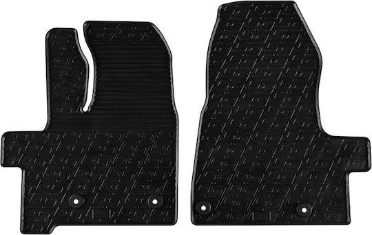 Apesan Set of Front and Rear Mats 2pcs for Ford Transit 2018+ Black