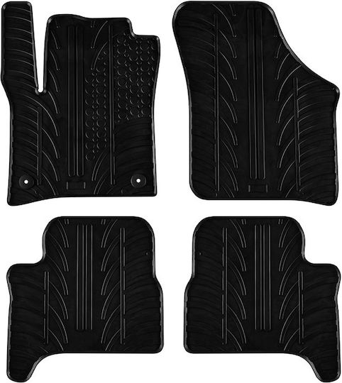 Apesan Set of Front and Rear Mats 4pcs for Seat Mii Skoda Citigo Volkswagen Up Black