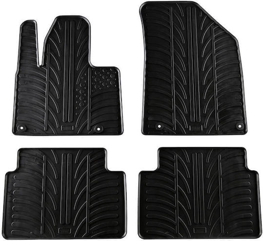 Apesan Set of Front and Rear Mats 4pcs for Citroen C5 2008-2015 Black