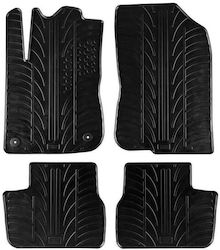 Apesan Set Front and Back 4pcs for Peugeot 208 2012-2019 Black