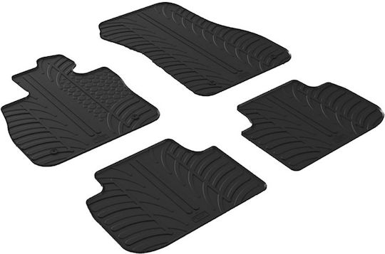 Apesan Set of Front and Rear Mats 4pcs for BMW Series 1 2019 Black