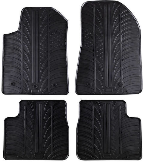 Apesan Set of Front and Rear Mats 4pcs for Alfa Romeo Giulietta 2014+ Black