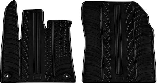 Apesan Front Mats 2pcs for Peugeot Partner Opel Combo Citroen Berlingo Honda e Black