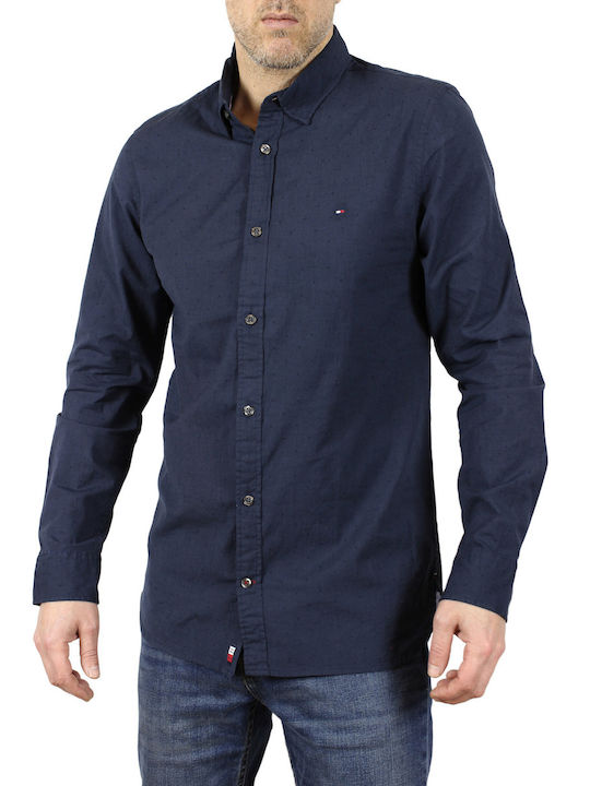 Tommy Hilfiger Men's Shirt Long Sleeve Blue