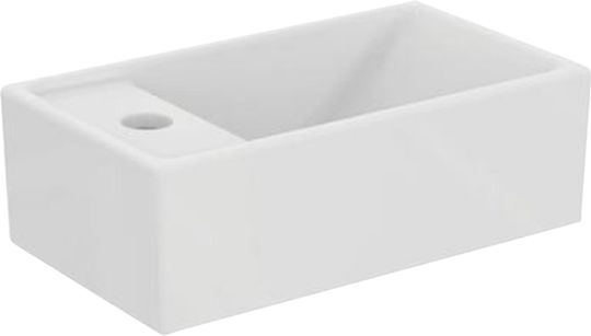 Vinci Aufgesetztes Waschbecken Porzellan 41.5x22.5x9cm Weiß