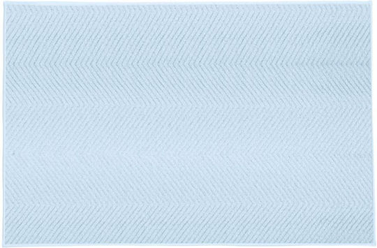 Kleine Wolke Αντιολισθητικό Πατάκι Μπάνιου Zigzag 9178738433 Γαλάζιο 50x60εκ.