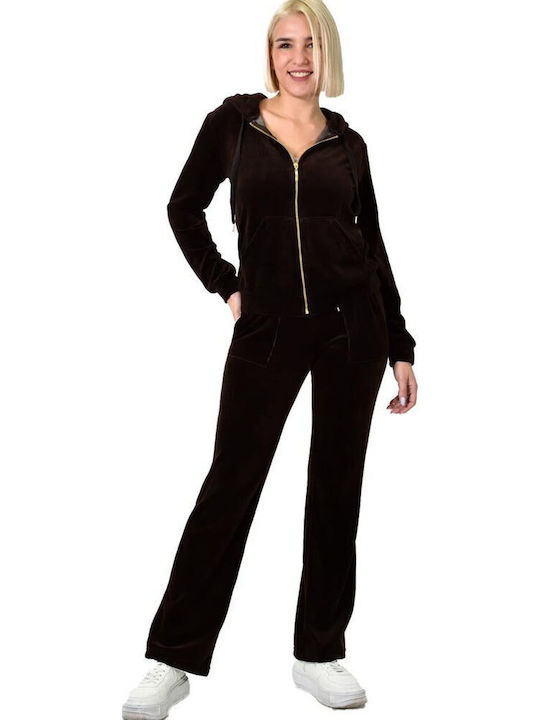 Potre Yin Yang Jogginganzug Samt Brown