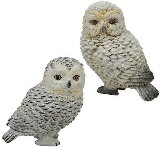 +Efo Christmas Plastic Figure Owl Height 8cm 2pcs
