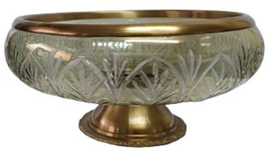 Karvounis Decorative Bowl Pedestal Gold 28x28x17cm