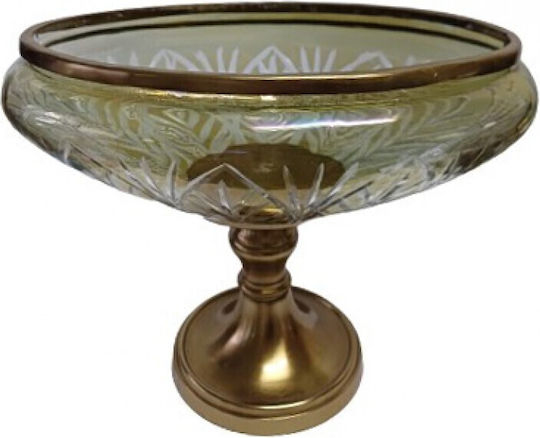 Karvounis Fruit Bowl Glass Gold 29x21.5x23cm
