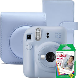 Fujifilm Instant Φωτογραφική Μηχανή Instax Mini 12 + Θήκη + 10 Films Pastel Blue