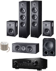 Magnat Πλήρες Set Home Cinema Monitor S70 (Ζεύγος) & Monitor S10 D Di-Pole (Ζεύγος) & Monitor S12 C & Alpha RS 8 & Oehlbach Speaker Wire SP-15 30m & Pioneer VSX-534 Black
