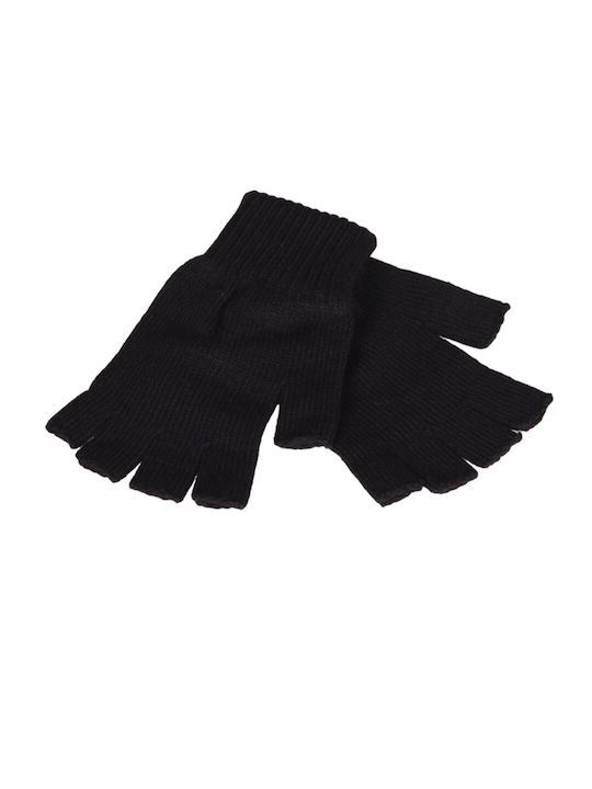 Unisex Fingerless Gloves Black