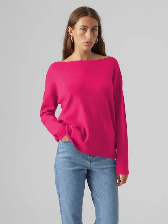 Vero Moda Women's Long Sleeve Sweater Fuchsia Purple