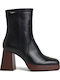 Abba Wood Women's Ankle Boots Black