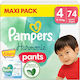 Pampers Памперси гащи Nappy № 4 за 9-15kg 74бр