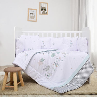 Lorelli Baby Crib Bedding Set Lily 4pcs White