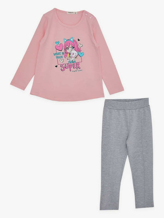 Breeze Kids Set with Leggings Winter 2pcs Pink