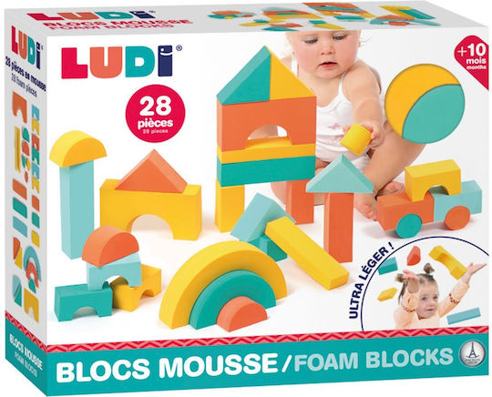 Ludi Activity Cube Foam Blocks made of Wood for 10++ Months