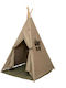 Little Dutch Kids Indian Teepee Play Tent Teepee for 3+ years Green