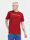 Tommy Hilfiger Herren T-Shirt Kurzarm Burgundisch