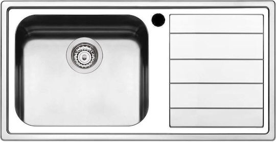 Apell 1001 LNG-1001 Drop-In Sink Inox Satin W100xD50cm Silver