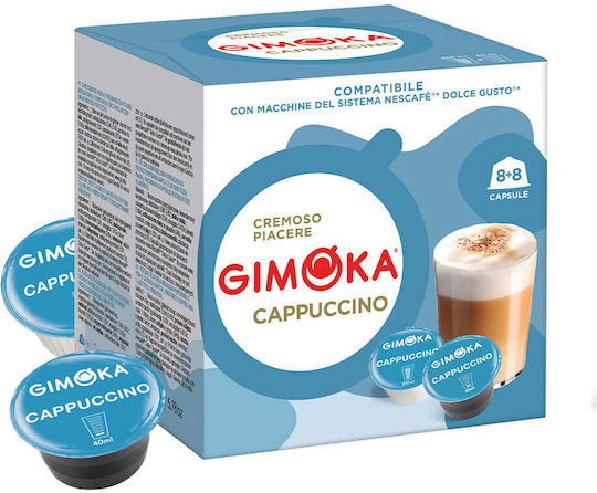Gimoka Kapseln Cappuccino Kompatibel mit Maschine Dolce Gusto 8Mützen