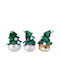 ArteLibre Christmas Ceramic Figure SNowman Height 15.5cm