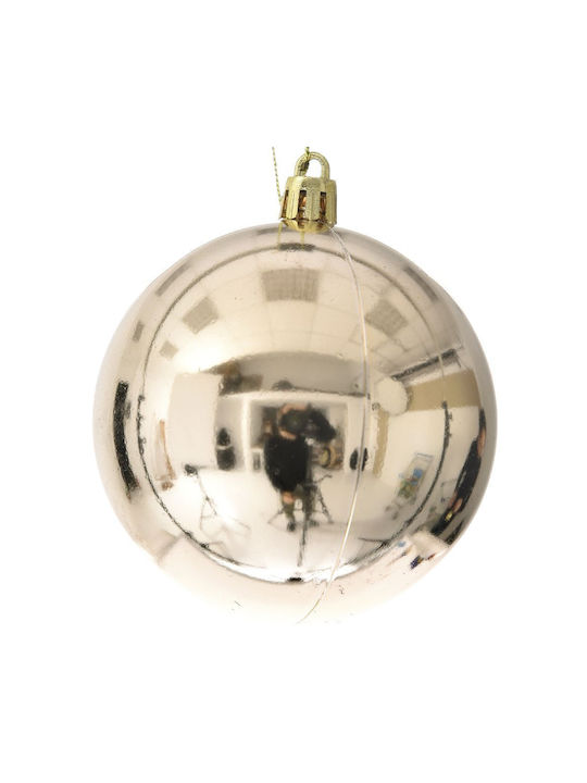 Iliadis Christmas Plastic Ball Ornament Ecru