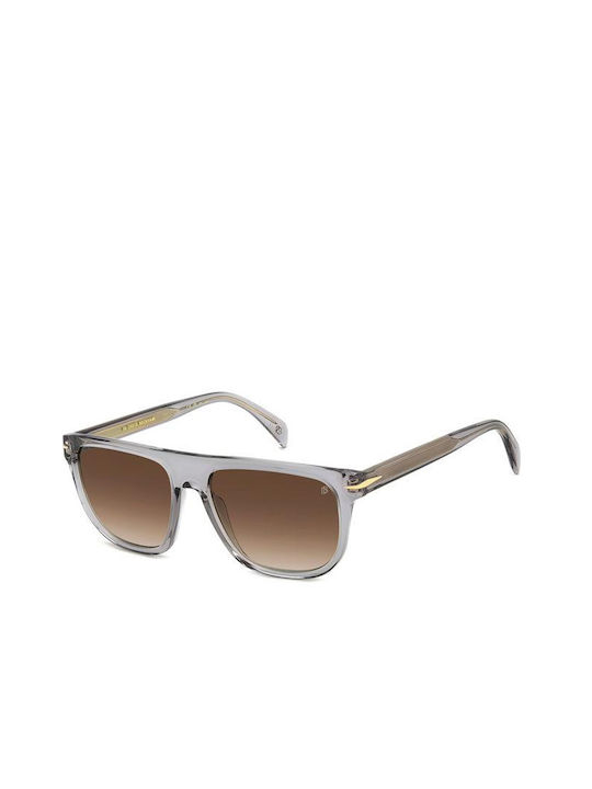 David Beckham Sonnenbrillen mit Gray Rahmen und Braun Verlaufsfarbe Linse DB 7111/S KB7/HA