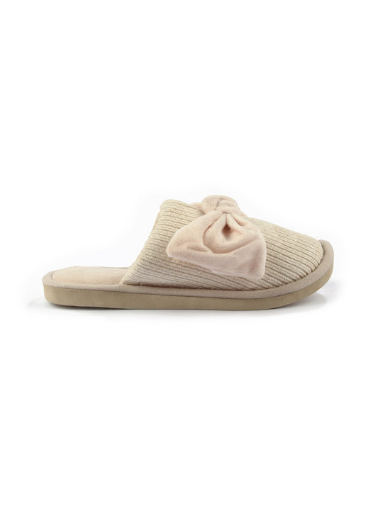 Fshoes Winter Women's Slippers in Beige color