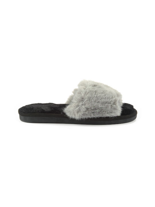 Fshoes Winter Damen Hausschuhe in Gray Farbe