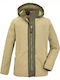 Kinderstrickjacke Fleece mit Kapuze Khaki