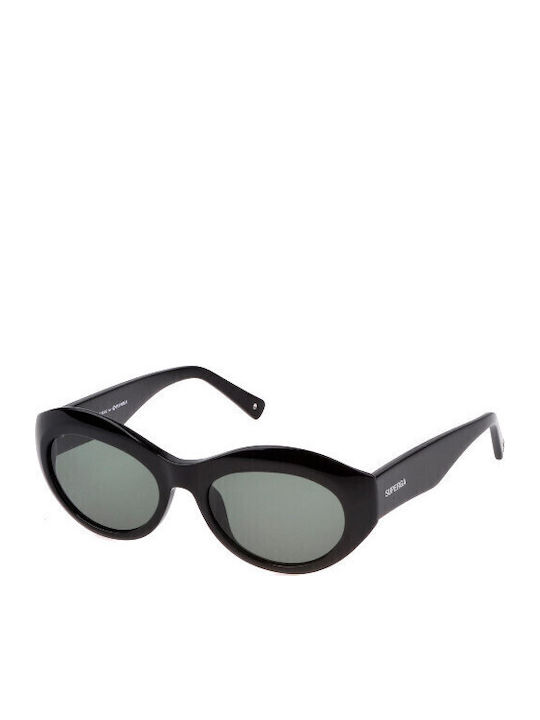 Sting Women's Sunglasses with Black Plastic Frame and Black Lens