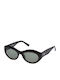 Sting Women's Sunglasses with Black Plastic Frame and Black Lens