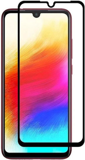 Schutz 9D Vollflächig gehärtetes Glas Schwarz (Redmi 7)