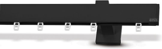 Enis by Domus Capac Sens unic Șină Metalic Black Checkmate 160εκ.