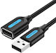 Vention USB 2.0 Cable USB-A Male - USB-A Female Black 0.5m CBIBD