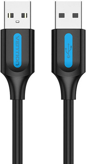 Vention Cablu USB 2.0 USB-A Masculin - USB-B Masculin / USB-A Masculin Negru 1.5m COJBG