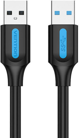 Vention USB 3.0 Cable USB-A male - USB-A male Μαύρο 0.5m CONBD