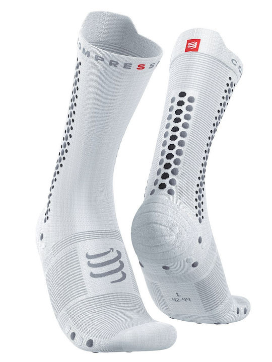 Compressport Pro Racing V4.0 Running Κάλτσες Λευκές 1 Ζεύγος