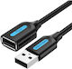 Vention USB 2.0 Cable USB-A male - USB-A female Μαύρο 2m CBIBH