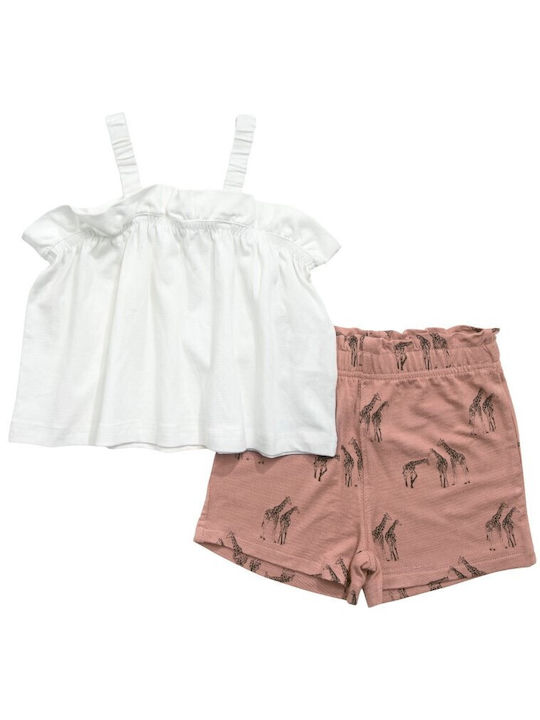 Funky Kids Set with Shorts Summer 2pcs Coffee