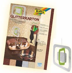 Folia Χαρτόνι Glitter 5 Φύλλα 24x34εκ.